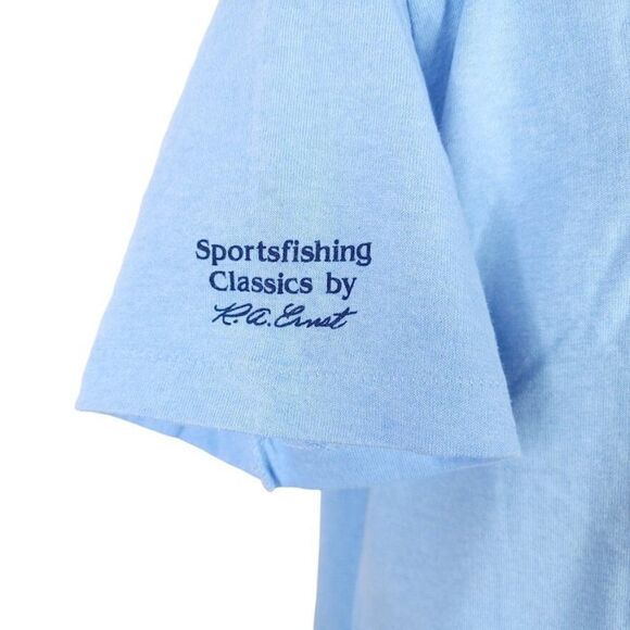 Spinning Bass T Shirt Vintage 80s Sports Fishing Classics Made In USA Mens Large - Picture 5 of 8